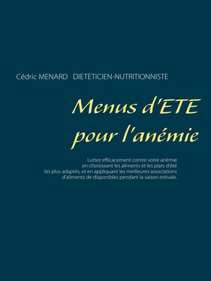 cover image of Menus d'été pour l'anémie